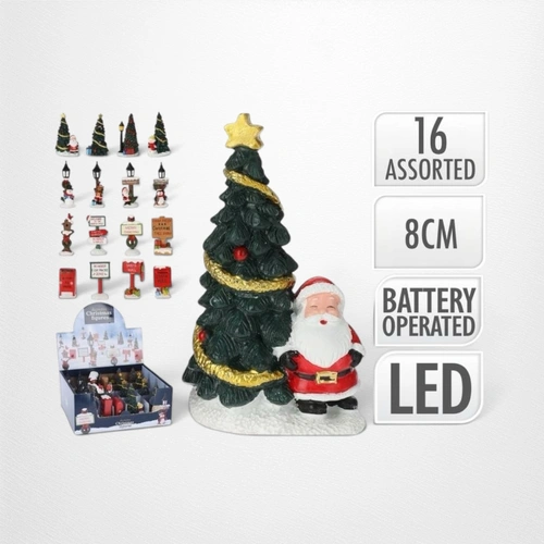 1pc LED Polyresin Christmas Figures