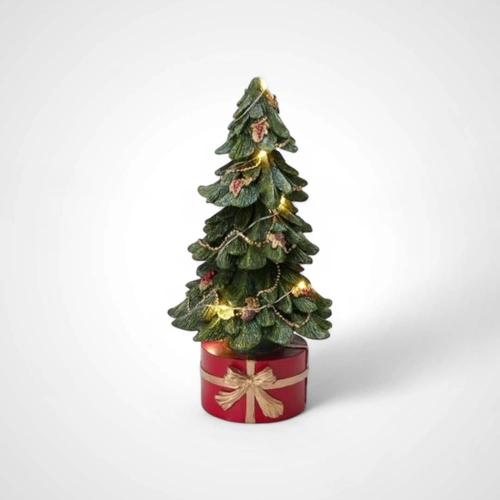27cm Polyresin LED Christmas Tree 