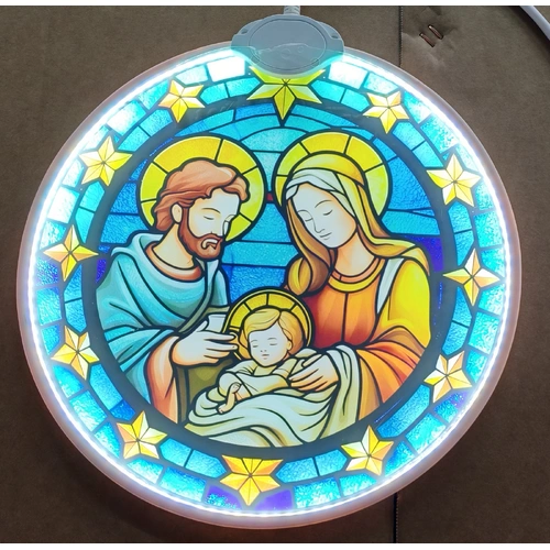 Acrylic Nativity Bauble Neon Motif - PREORDER FOR 2026