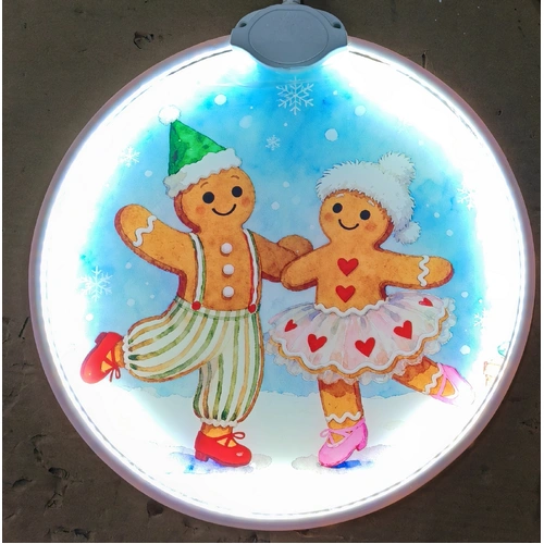 Acrylic Gingerbread Figures Bauble Neon Motif - PREORDER FOR 2026