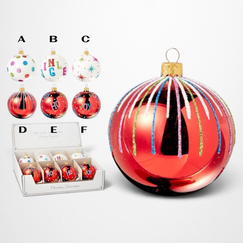80mm Candy Glass Bauble D