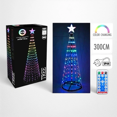 300cm  RGB Colour Changing Cone Tree