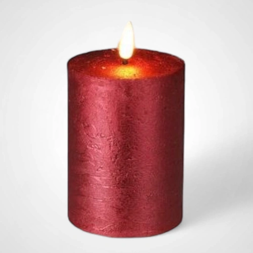 7.5cm x 10cm Red Coated LED Candle 
