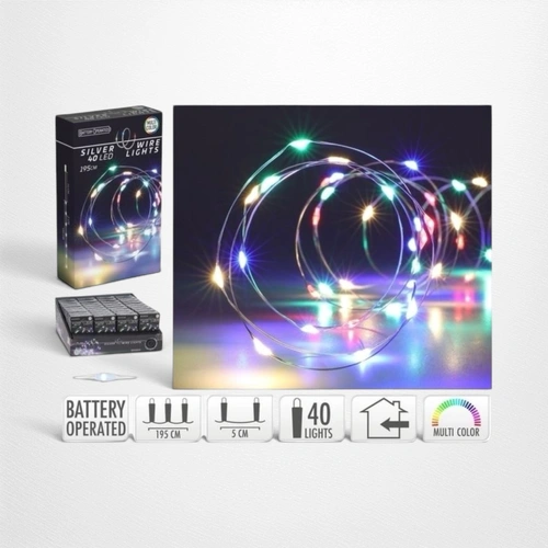 1.95cm Multi B/O String - Silver Wire