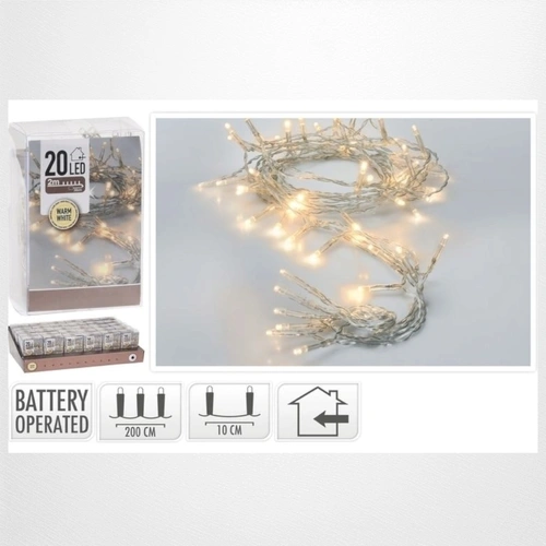 2m Warm White B/Operated String
