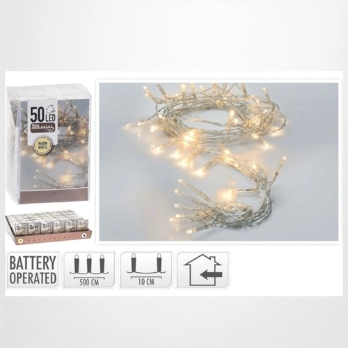 5m Warm White B/Operated String