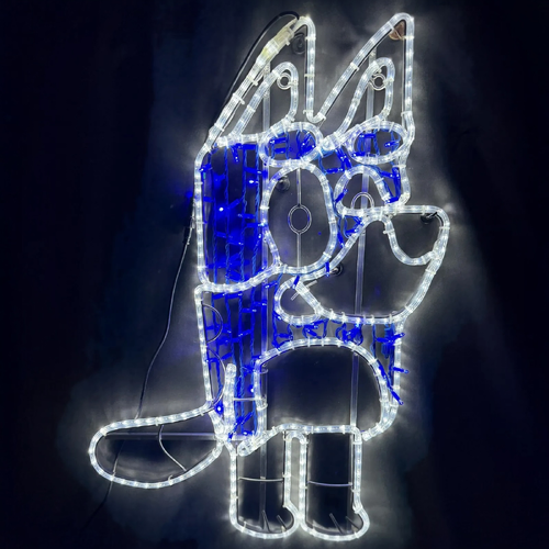 Blue Dog Rope Light Motif