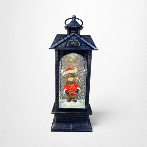 Brass Christmas Snow Lantern C