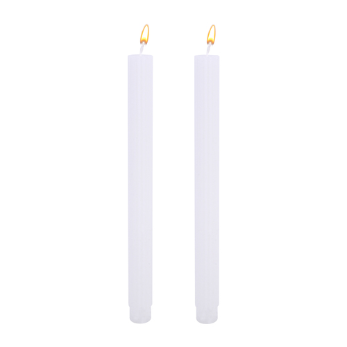 2pk Unscented White Taper Candle