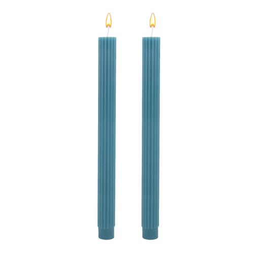 2pk Unscented Green Taper Candle