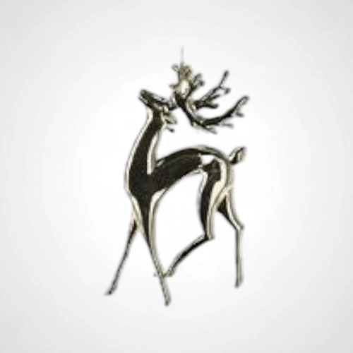 14cm Gold Reindeer Hanging Ornament