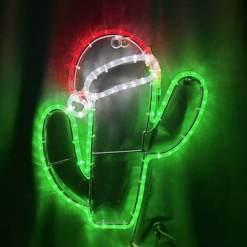 Christmas Cactus Rope Light Motif 