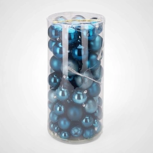 100pc Mixed Night Blue Bauble Pack 