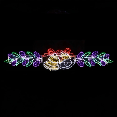 LED Bells with Leaves Rope Light Motif - 3.4M Long 