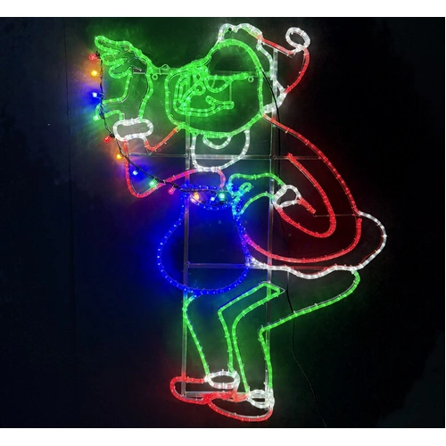 Grinch Stealing Christmas Lights Rope Light Motif