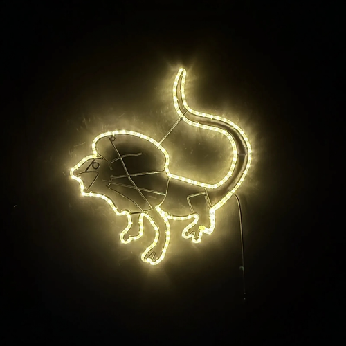 Frilly Lizard Rope Light Motif