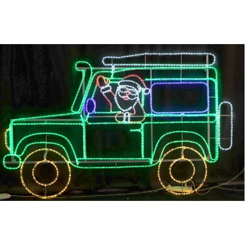 Santa in 4WD Rope Light Motif - PREORDER FOR 2026