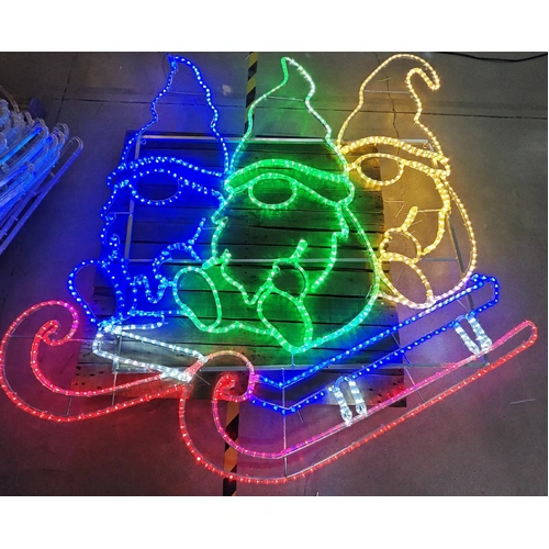 3 Gnomes on Sled Rope Light Motif - PREORDER FOR 2026