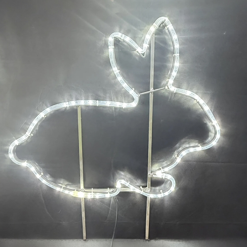 Crouching Easter Rabbit Rope Light Motif