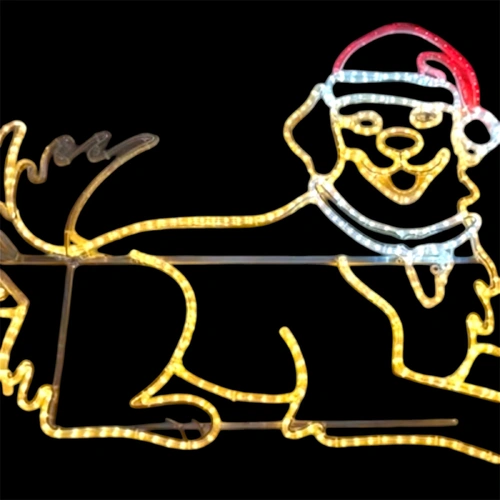 Dog Waging Tail Rope Light Motif 