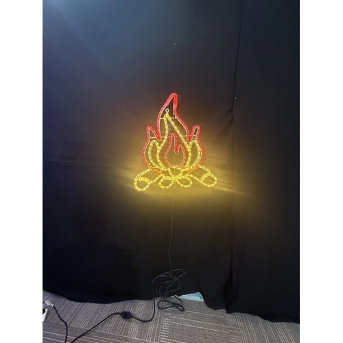 Log Fire Rope Light Motif 