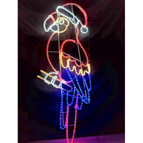 Christmas Parrot Rope Light Motif
