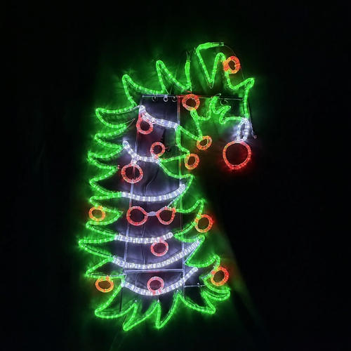 Bent Grinch Christmas Tree Rope Light Motif