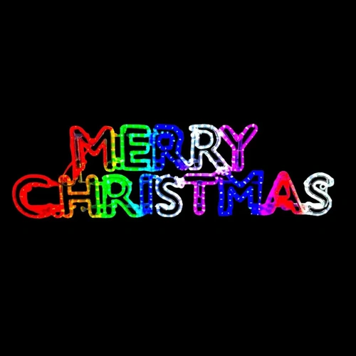 Commercial Colourful Merry Christmas Rope Light Motif 
