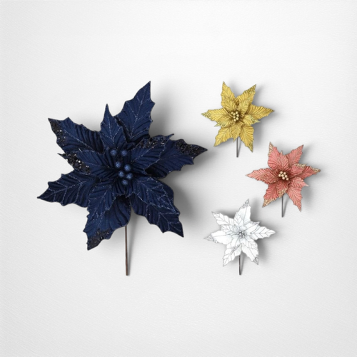 White Velvet Sparkle Poinsettia