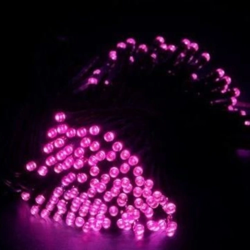 Soft Pink Solar Fairy Light String - 12m