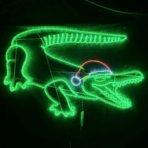 Large Crocodile Rope Light Motif