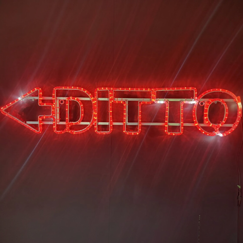 DITTO (left arrow) Rope Light Motif 