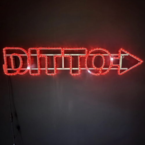 DITTO (right arrow) Christmas Rope Light Motif 