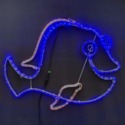 Blue Fish Rope Light Motif