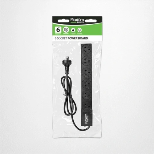 6 Way Power Board - Black