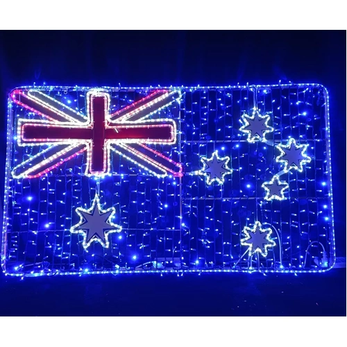 Large Australian Flag Rope Light Motif - PREORDER FOR 2026