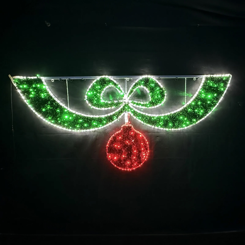 Garland with Red Bauble Rope Light Motif  