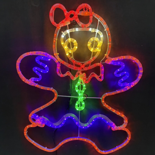 80cm Gingerbread Girl Rope Light Motif