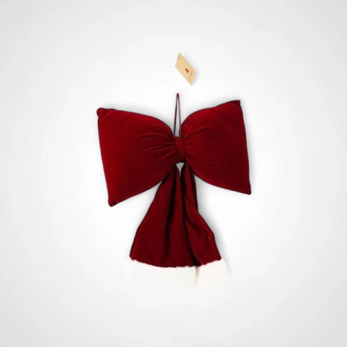 37cm Plush Velvet Santa Hat Bow 