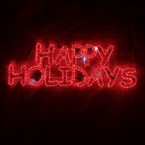Happy Holidays Rope Light Motif 