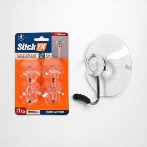 Suction Cup Hooks  - 4pce