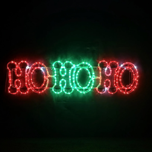 Flashing HOHOHO Rope Light Motif 