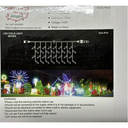 5m RGB Commercial Connectable Icicles