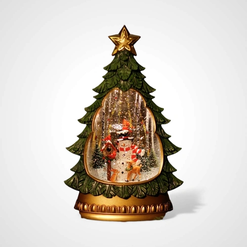 Snowing Xmas Tree w/Snowman
