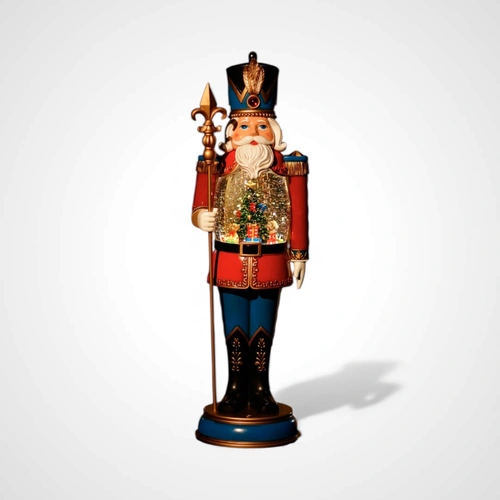 Snowing Nutcracker with Rotating Gifts
