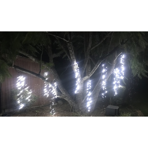 20M Cool White LED Firecracker Curtain