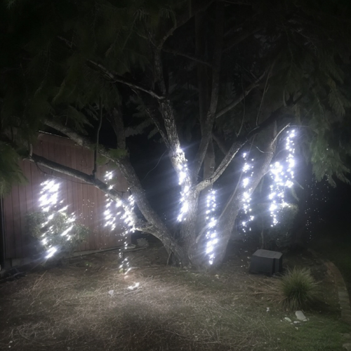 10M Flashing Cool White Firecracker Curtain