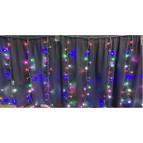 10M Multi LED Curtain- 90cm drop- 6 colours