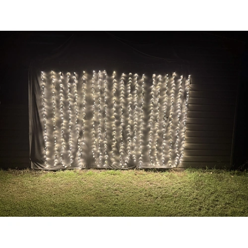 Warm White Waterfall Curtain Light  3m long x 2m drop