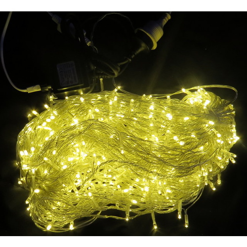 50M Warm White LED Strings- Clear Wire 